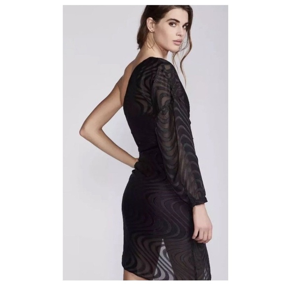 NEW Free People ISLA Dreamer Black One Shoulder Dress - Picture 2 of 8